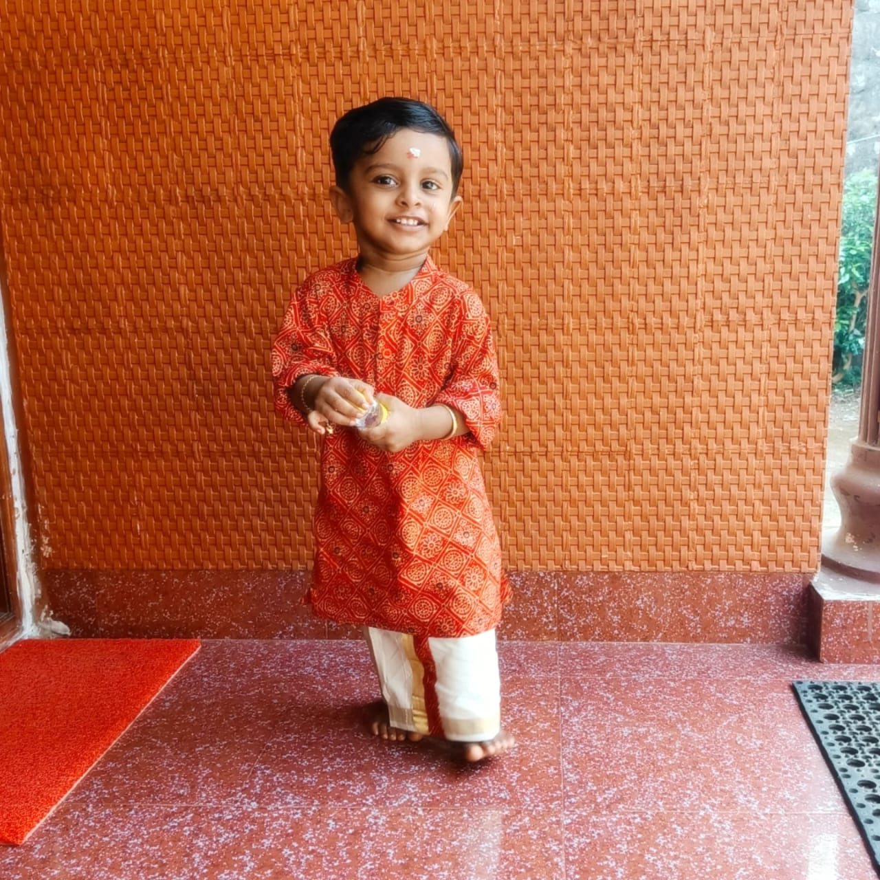 Ajrak Print Kurta and Vesti - KBBAK001