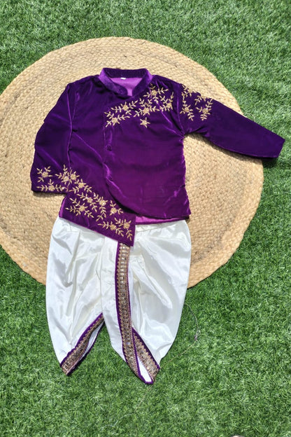 Hand Made Zerdosi Work Kurta and Dhoti - KBBHK029