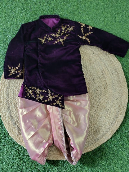 Hand Made Zerdosi Work Kurta and Dhoti - KBBHK029