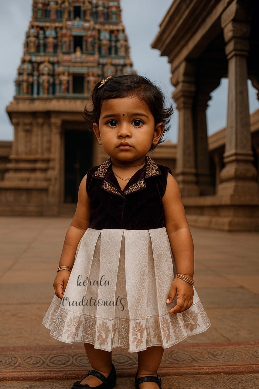 Rose Gold Petticoat Skirt & Notched Collar Top Set - KBGSP010