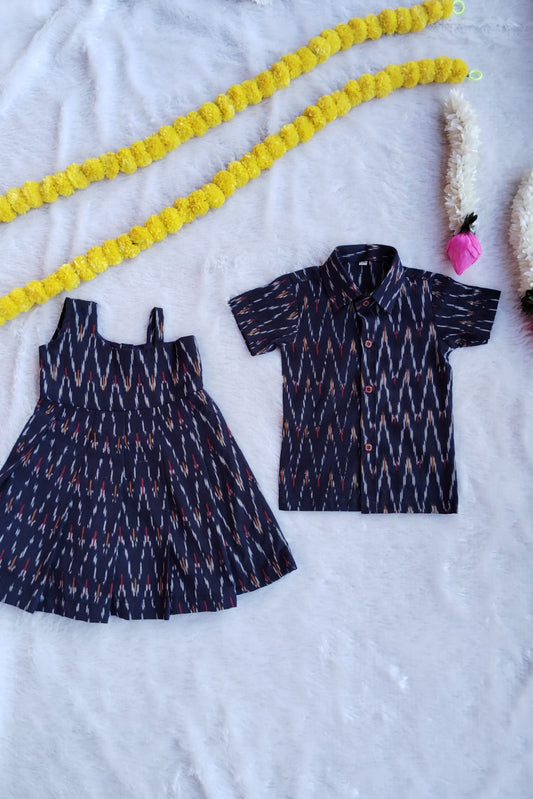 Ikat blurred Print Shirt - KBBIS002