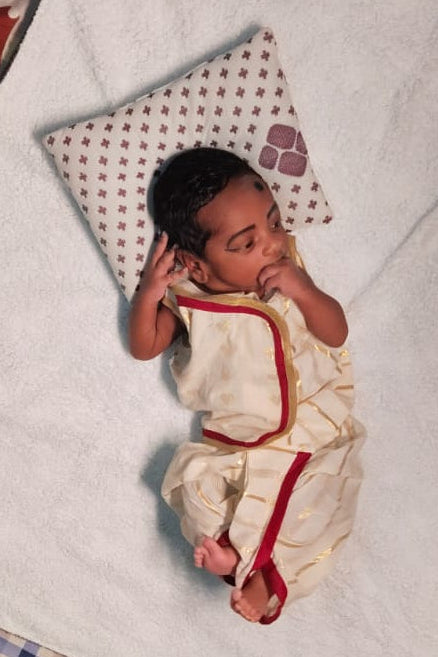 Half Inch Stripes Border kurta and dhoti  - KBBHK004