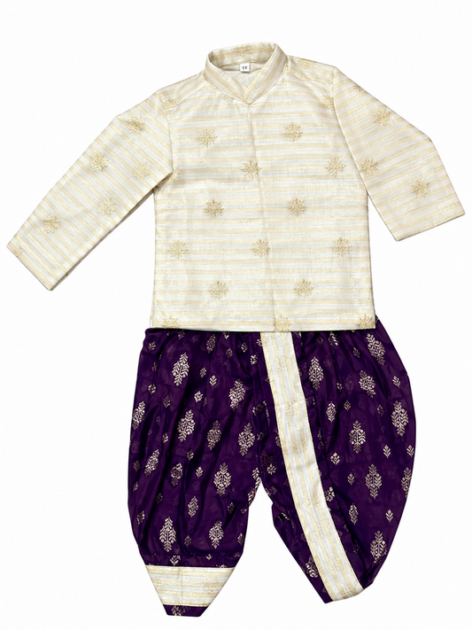 Chanderi Cotton kurtha with dhoti pant -RD
