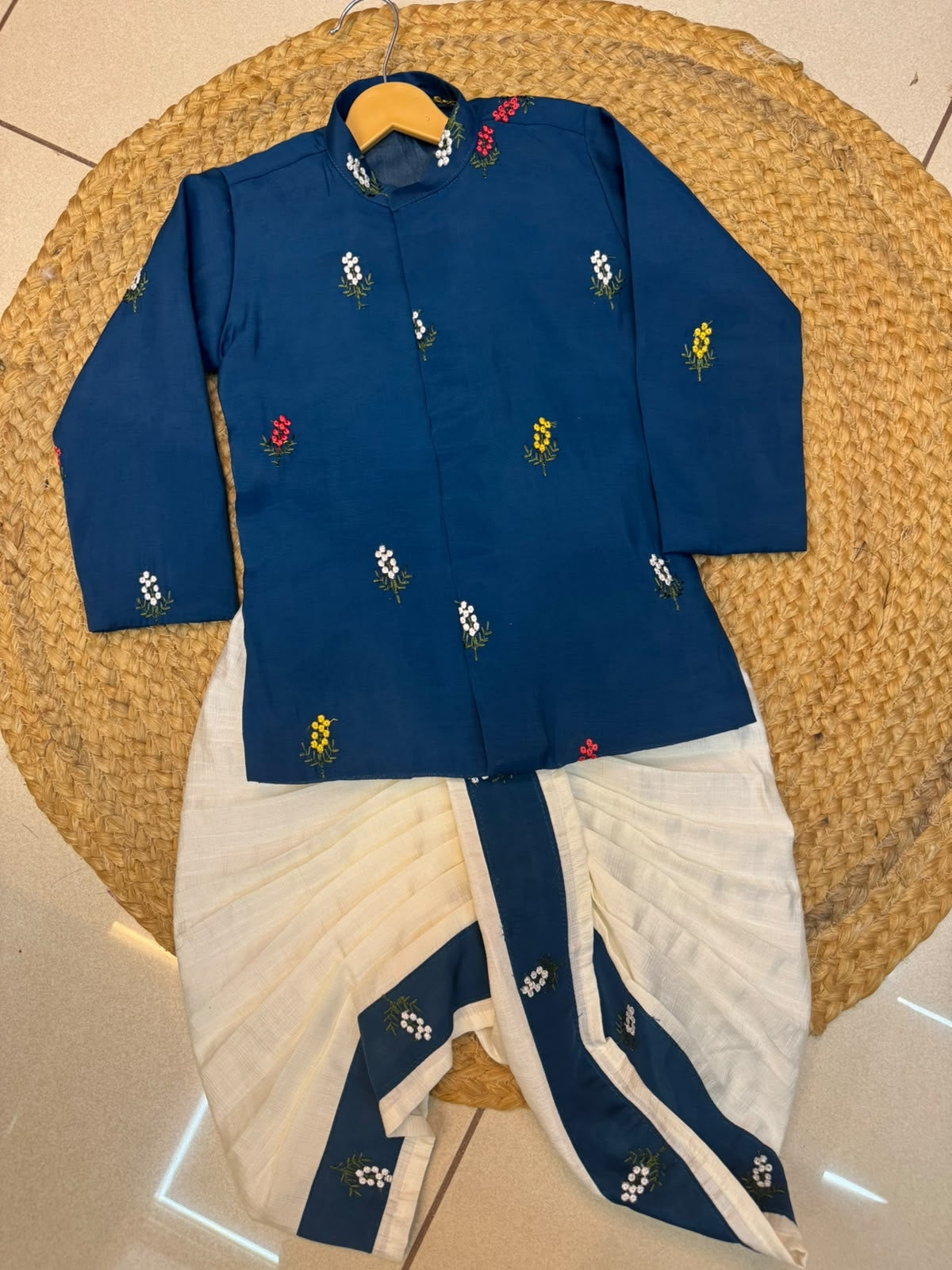 Mul Chanderi Kurtha and Dhoti Pant - KBK1001