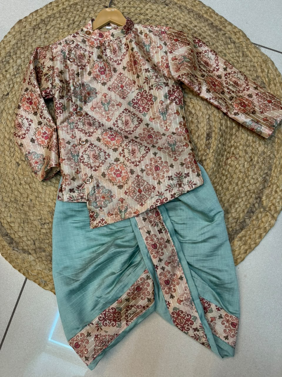Cotton Kurtha with dhoti -RD