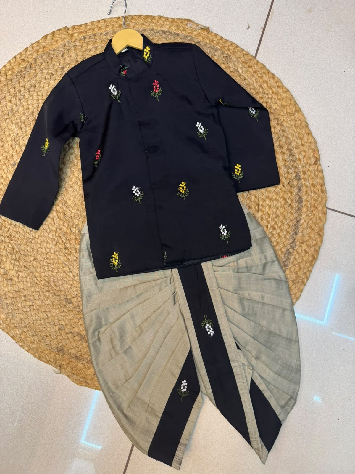 Mul Chanderi Kurtha and Dhoti Pant - KBK1001