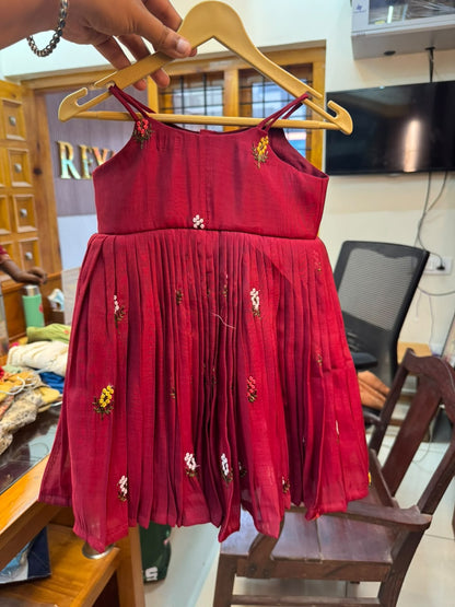 Mul Chanderi Frock -RDKBMCF011