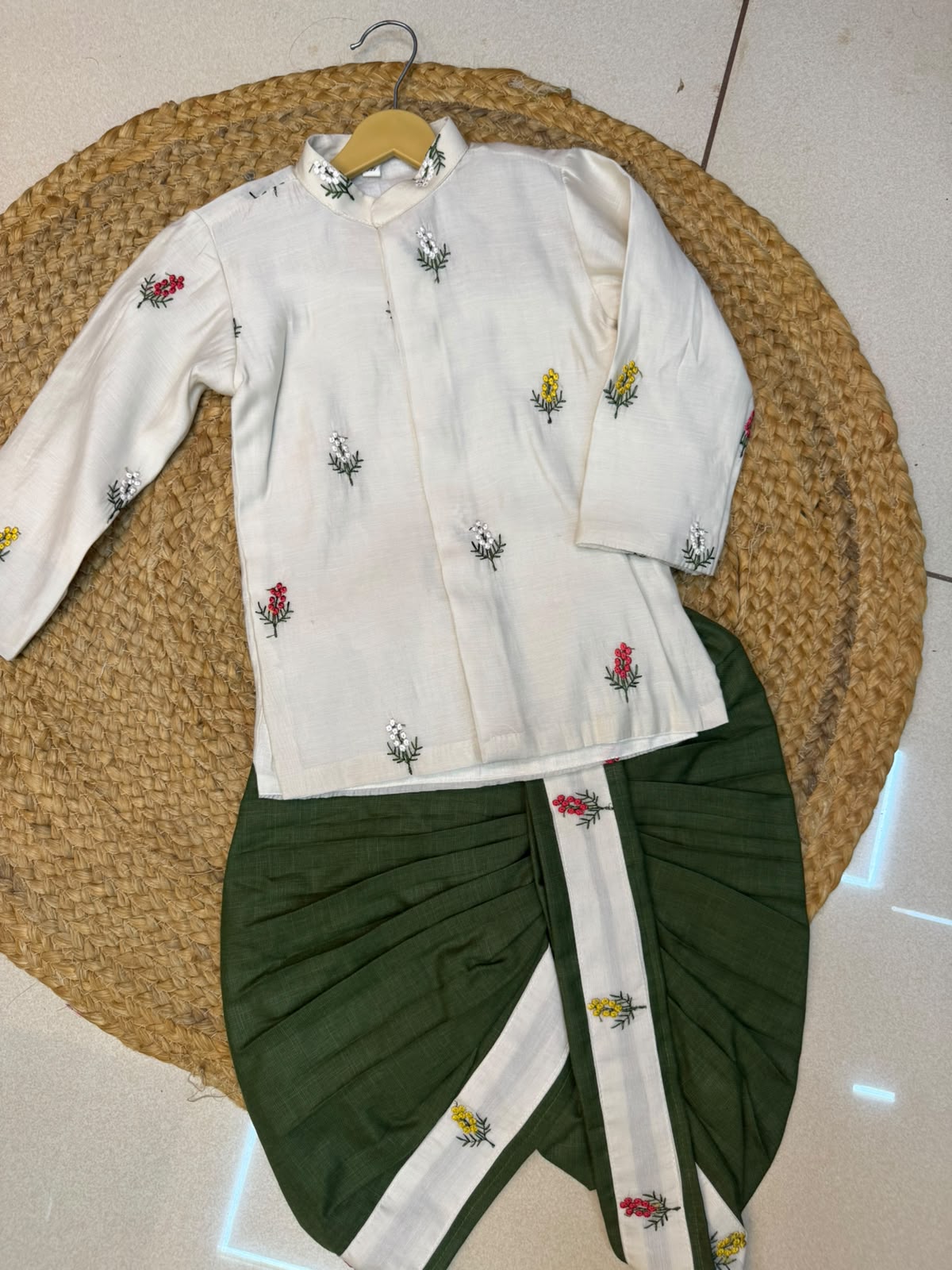 Mul Chanderi Kurtha and Dhoti Pant - KBK1001