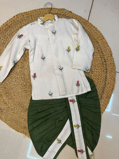Mul Chanderi Kurtha and Dhoti Pant - KBK1001
