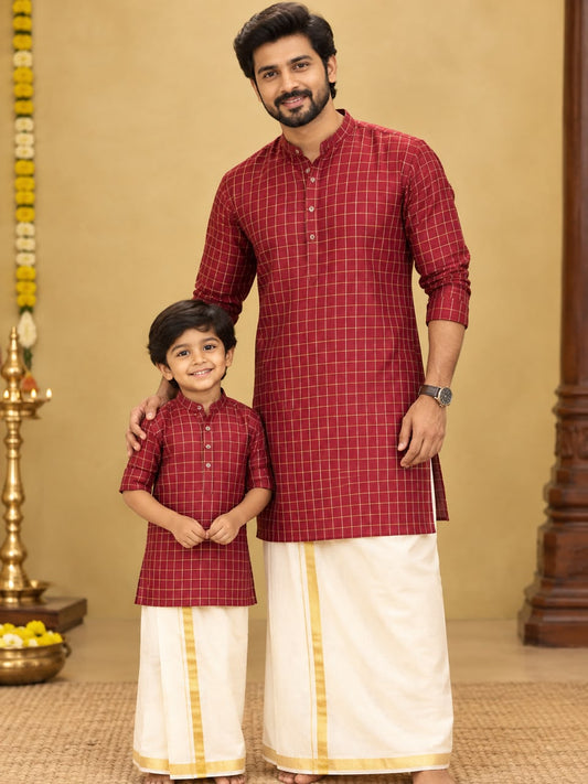 Cotton Check Kurtha-KBCCK-113