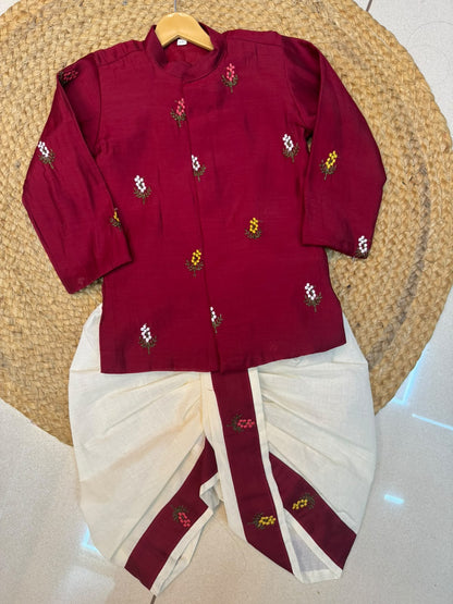 Mul Chanderi Kurtha and Dhoti Pant - KBK1001