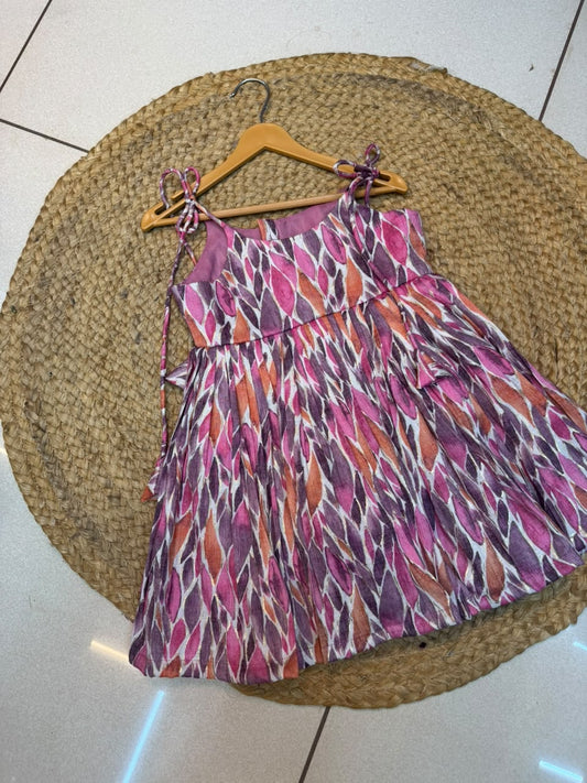 Soft Cotton  Frock With Lining-RDKBGF100