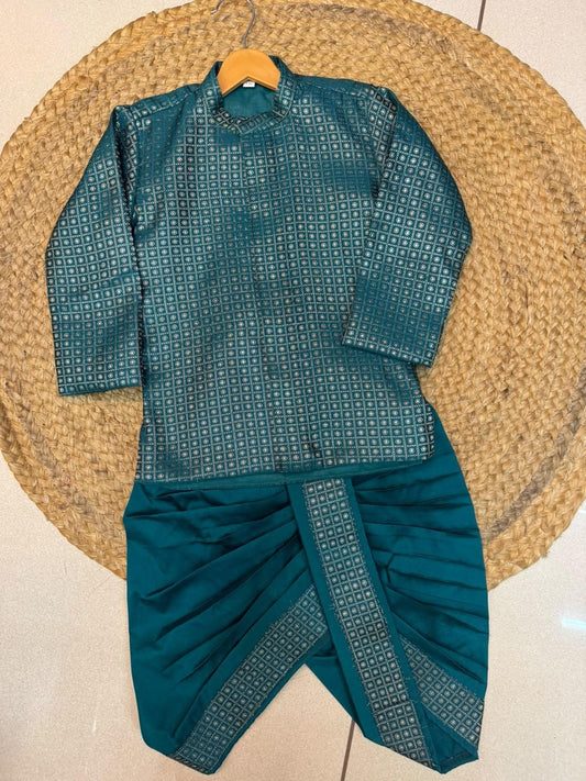 Brocade kurtha with dhoti- KBBK-1007
