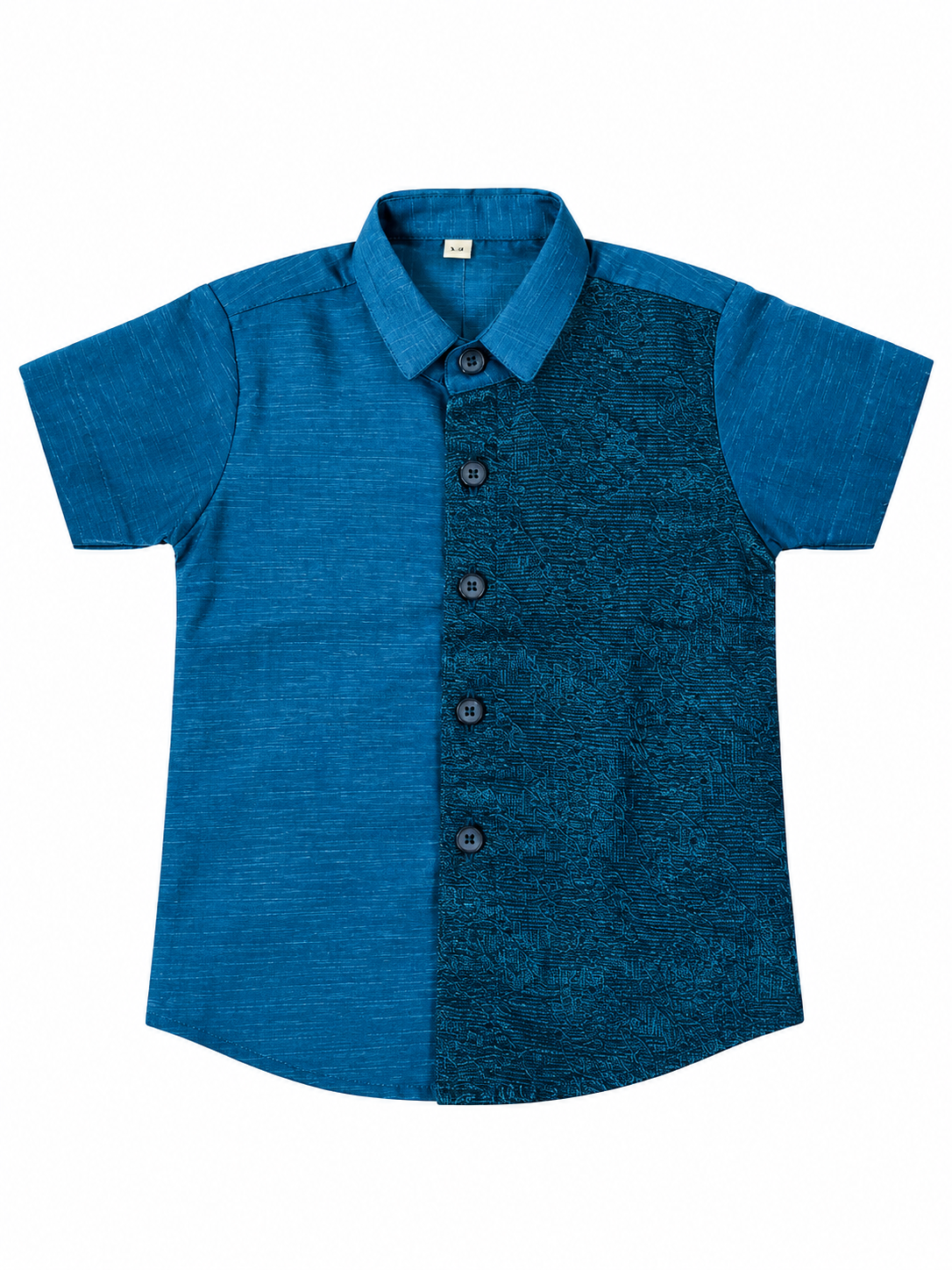 Brocade Mix Shirt & Vesti Set - KBBBS009